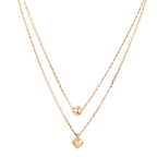 Collier Or jaune 14K Coeur 42-45 cm