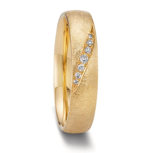 Partnerring 750/18 K Gelbgold Diamanten 0.066 ct, tw-vsi