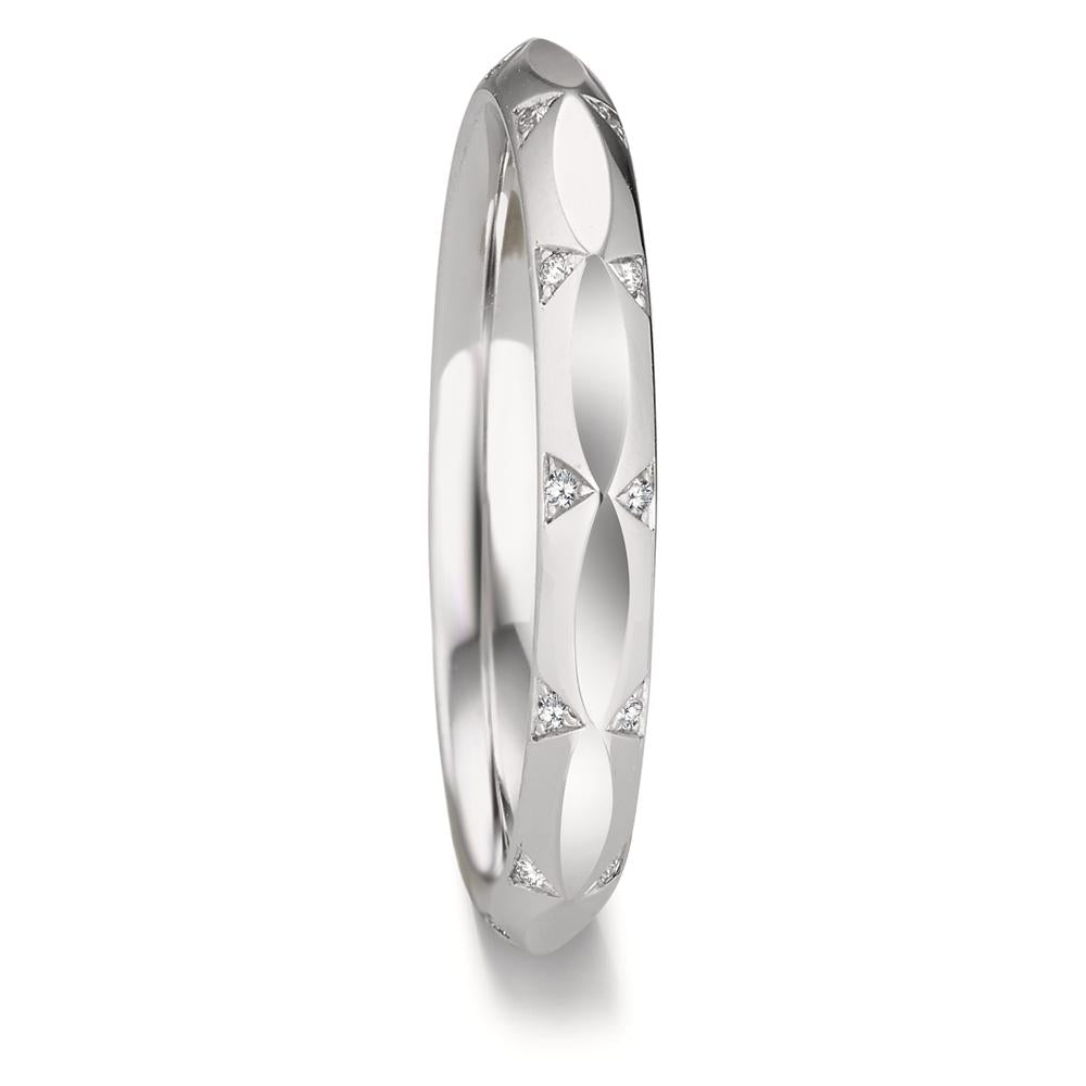 Partnerring 750/18 K vitguld diamant 0.072 ct, 24 stenar, w-vsi