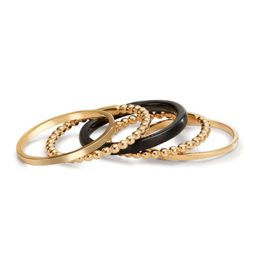 Finger ring 585/14 K gult guld, Keramik
