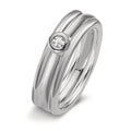 Bague Or blanc 18K Diamant 0.03 ct, w-si