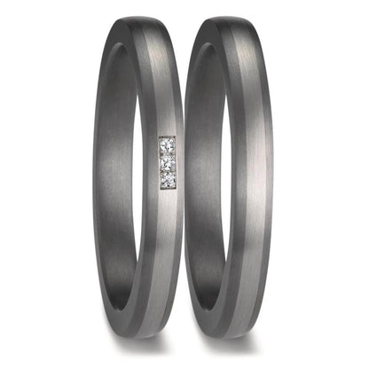 Anillo de pareja 999 tantalio, 950 platino