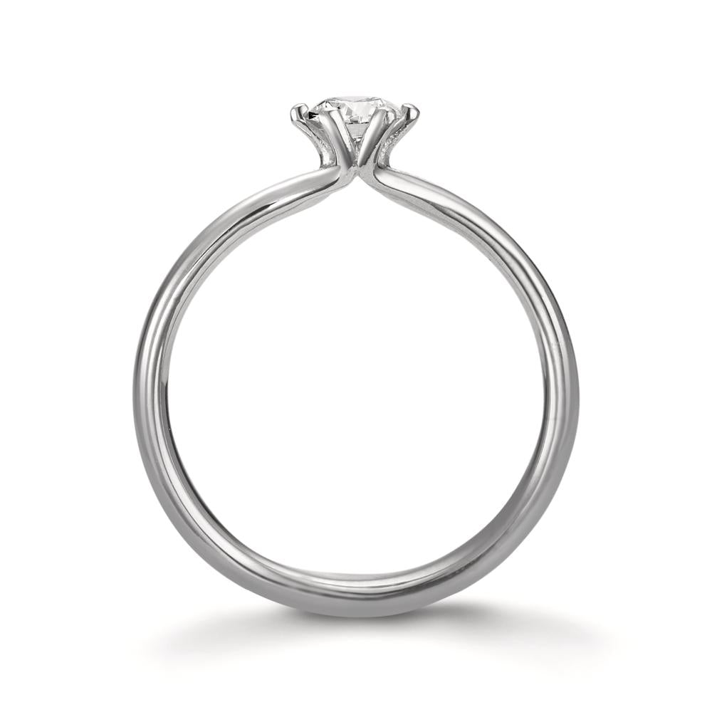 Anillo solitario 950 platino Diamante 0.30 ct, w-si, GIA