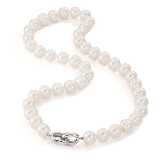 Collana Argento rodiato Perla coltivata d'acqua dolce bianco, 12 mm 50 cm
