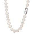 Collier Silber Süsswasserzuchtperlen weiss, 12 mm 50 cm