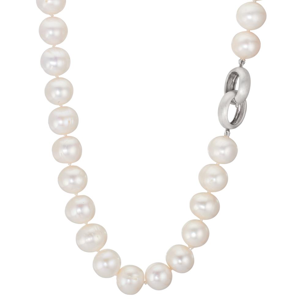 Collier Silber Süsswasserzuchtperlen weiss, 12 mm 50 cm