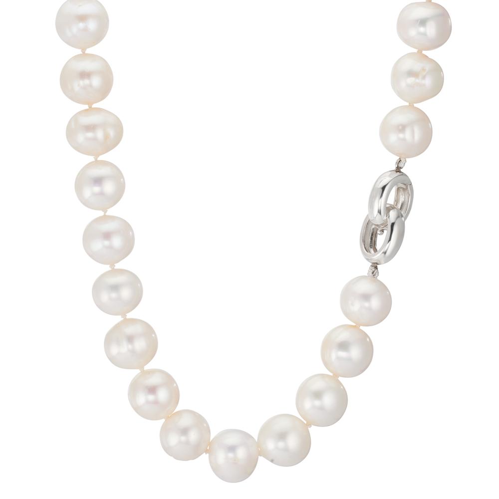 Collier Argent perle d'eau douce blanc, 12 mm 50 cm