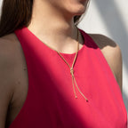 Collana Argento giallo dorato Nodo 50 cm