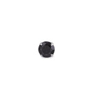 Single stud earring Silver Zirconia Black Ø7 mm