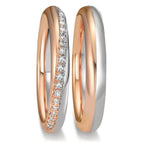 Alliance Or blanc 18K, Or rose 18K