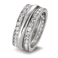 Ring set 18k White Gold Zirconia