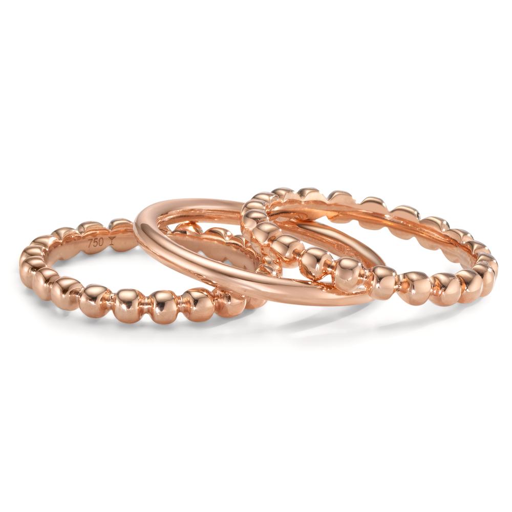 Juego de anillos 750/oro rojo de 18 quilates