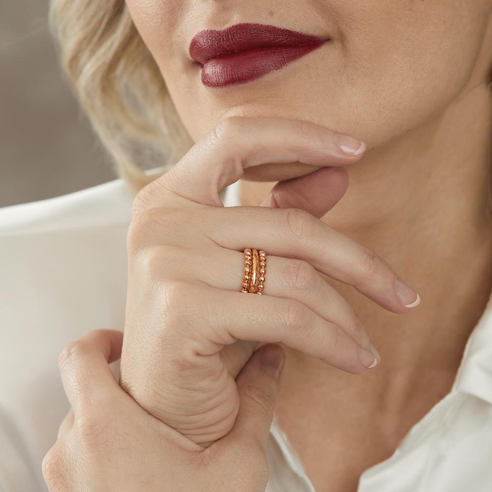 Juego de anillos 750/oro rojo de 18 quilates