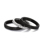 Ring set 750/18 K vitguld, Kol Zirkoniumoxid