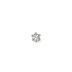 Ohrstecker 1 Stk 750/18 K Weissgold Diamant 0.04 ct, w-si Ø2.5 mm