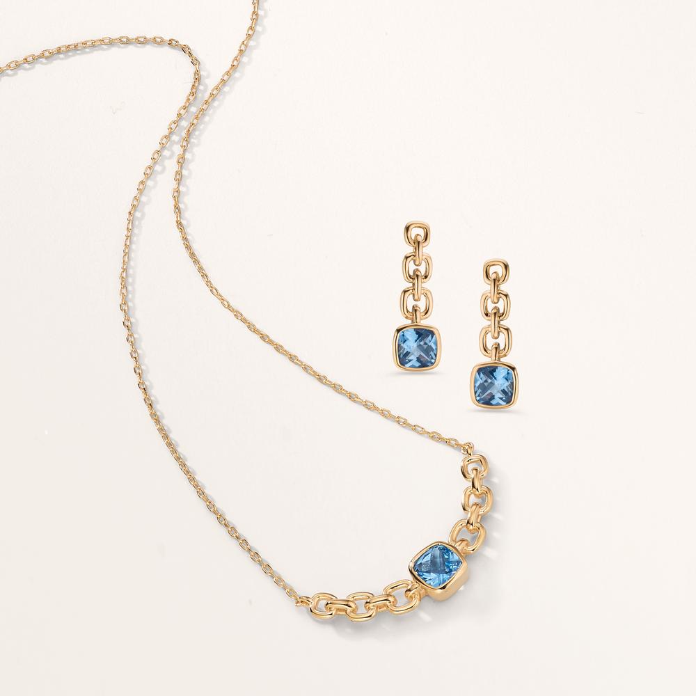 Collier Brons Zirkoniumoxid guldpläterad 40-45 cm