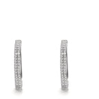 Hinged hoop 18k White Gold Diamond 0.25 ct, 84 Stones, w-si