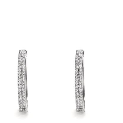 Aro con bisagra 750/oro blanco de 18 quilates Diamante 0.25 ct, 84 piedras, w-si