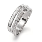 Ring 18k White Gold Diamond 0.11 ct, w-si