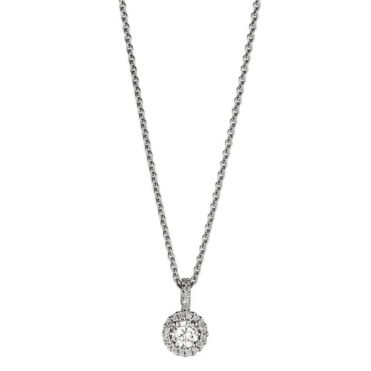 Collier 750/18 K vitguld diamant 0.24 ct, w-si 40-42 cm