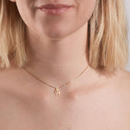 Anhänger 750/18 K Gelbgold Diamant 0.007 ct, w-si Engel