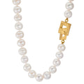 Collier Argent jaune Plaqué or perle d'eau douce 11-11.5 mm 50 cm