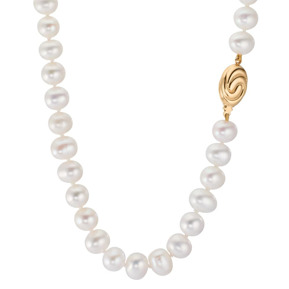 Necklace 18k Yellow Gold Freshwater pearl 8.5-9 mm 45 cm