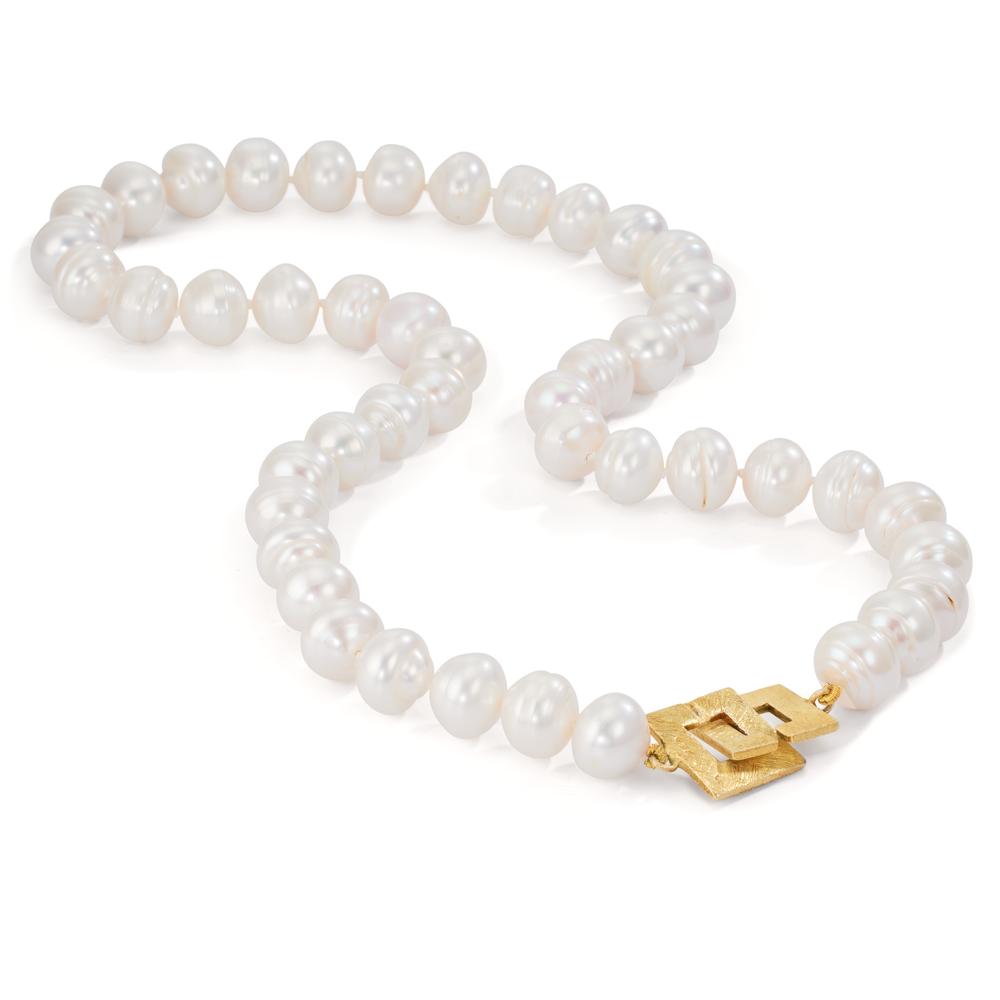 Collana Argento Perla coltivata d'acqua dolce 10-10.5 mm 52 cm