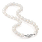 Collier Silver Sötvattensodlad pärla, 10.5 mm 49 cm