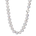 Collier 750/18 K Weissgold Süsswasserzuchtperlen grau 10.5-11 mm 42 cm
