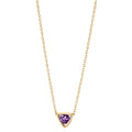 Collier Or jaune 14K Améthyste 0.11 ct 39-42 cm