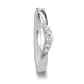 Alliance Or blanc 18K Diamant 0.045 ct, 5 Pierres, tw-vsi