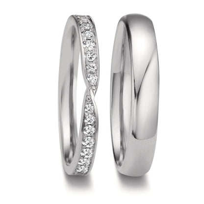 Partnerring 750/18 K Weissgold