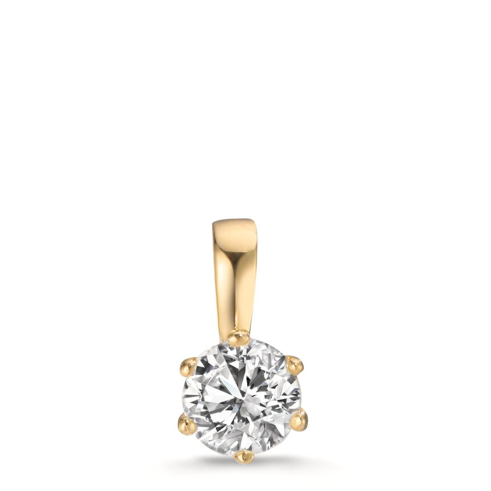 Anhänger 750/18 K Gelbgold Diamant Lab Grown 1 ct, w-si Ø6.5 mm