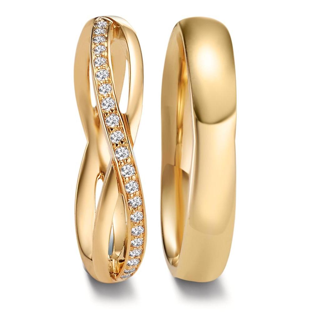 Partnerring 750/18 K gult guld