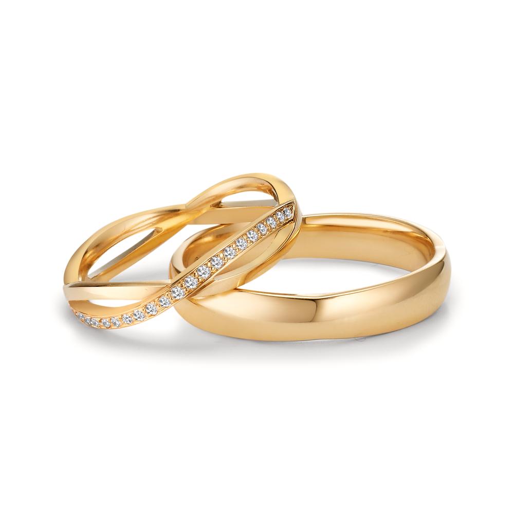 Partnerring 750/18 K gult guld