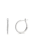 Créoles à charnières Or blanc 18K Diamant 0.185 ct, 50 Pierres, w-si