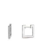 Hinged hoop 18k White Gold Diamond 0.16 ct, w-si