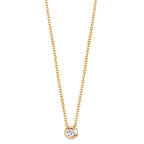 Collier Or jaune 18K Diamant 0.03 ct, w-si 42-45 cm