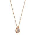 Collana Argento Zirconia rosa dorato 40-45 cm