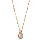 Collana Argento Zirconia rosa dorato 40-45 cm
