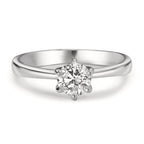 Solitaire ring 18k White Gold Lab-grown Diamond 0.50 ct, w-si