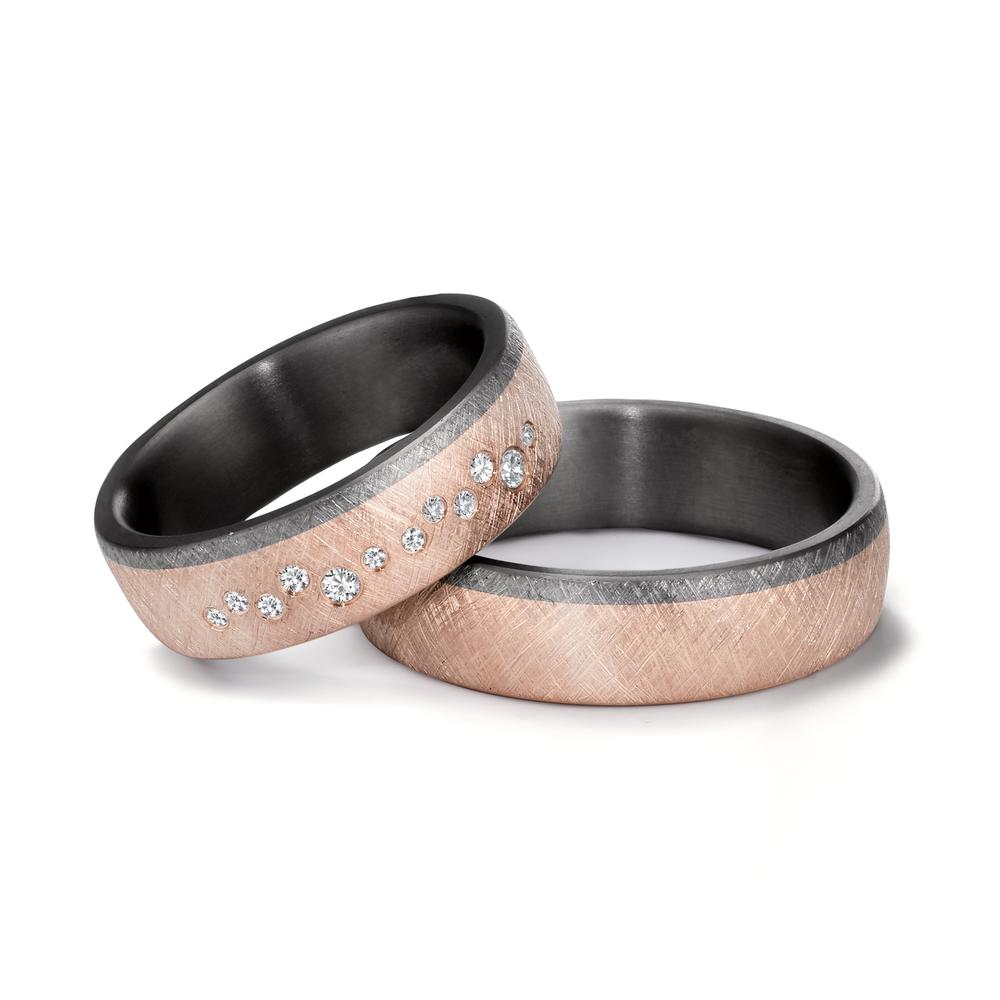Partnerring 999 Tantal, 585/14 K roséguld