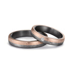 Anello del partner 999 Tantalio, Oro rosa 585/14 kt