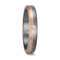 Alliance Tantale 999, Or rose 14K Diamant 0.04 ct, w-si