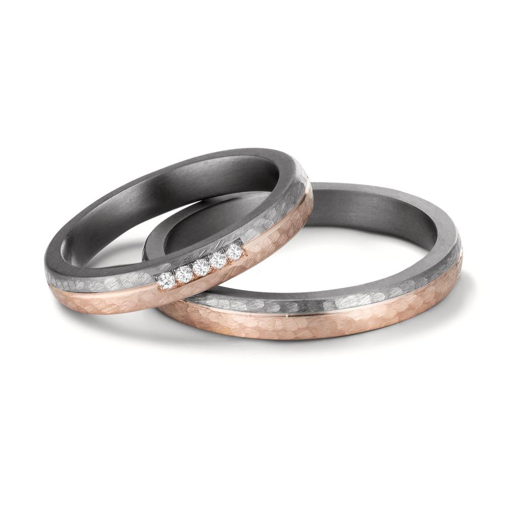 Partnerring 999 Tantal, 585/14 K roséguld
