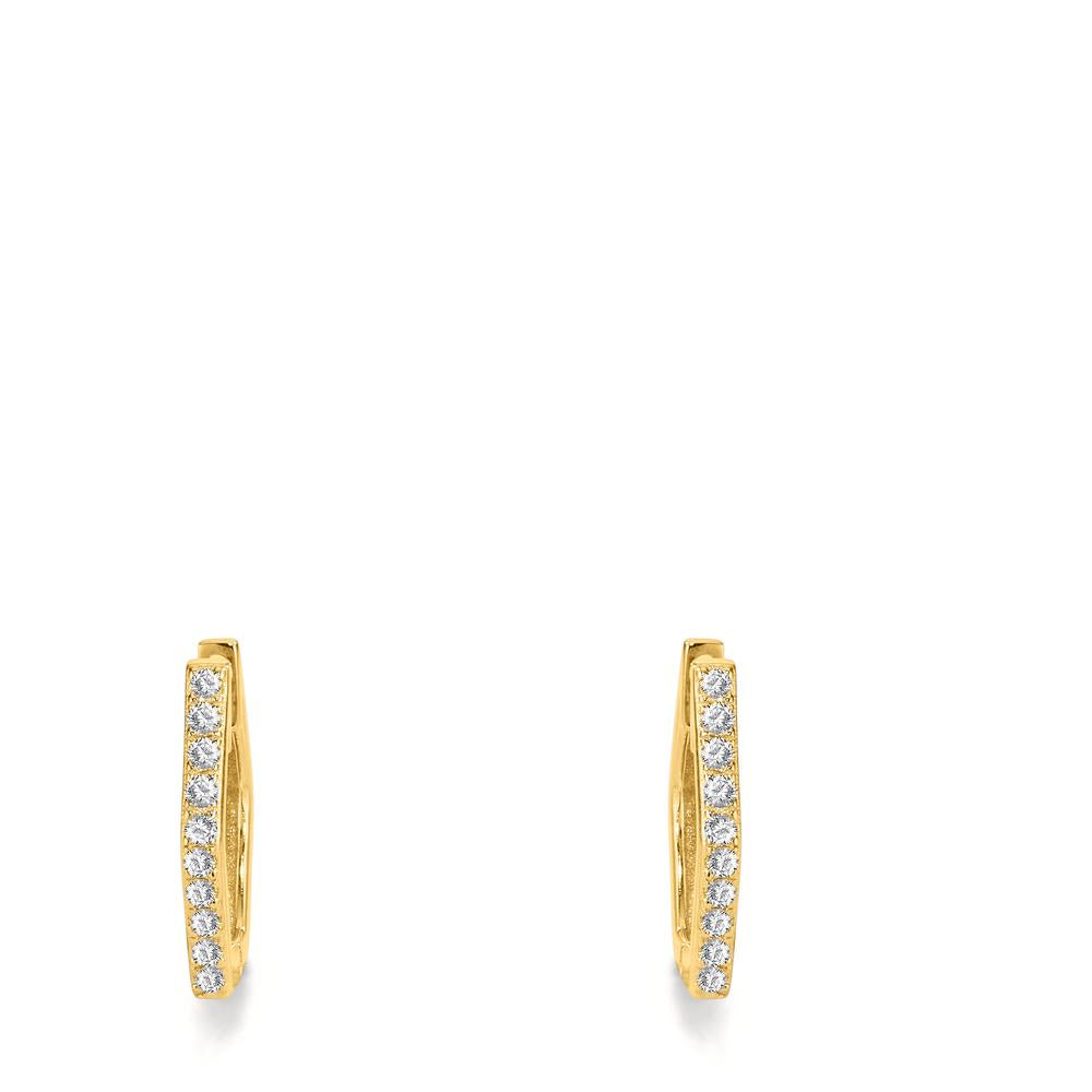 Aro con bisagra Plata Circonita 20 piedras Amarillo Dorado