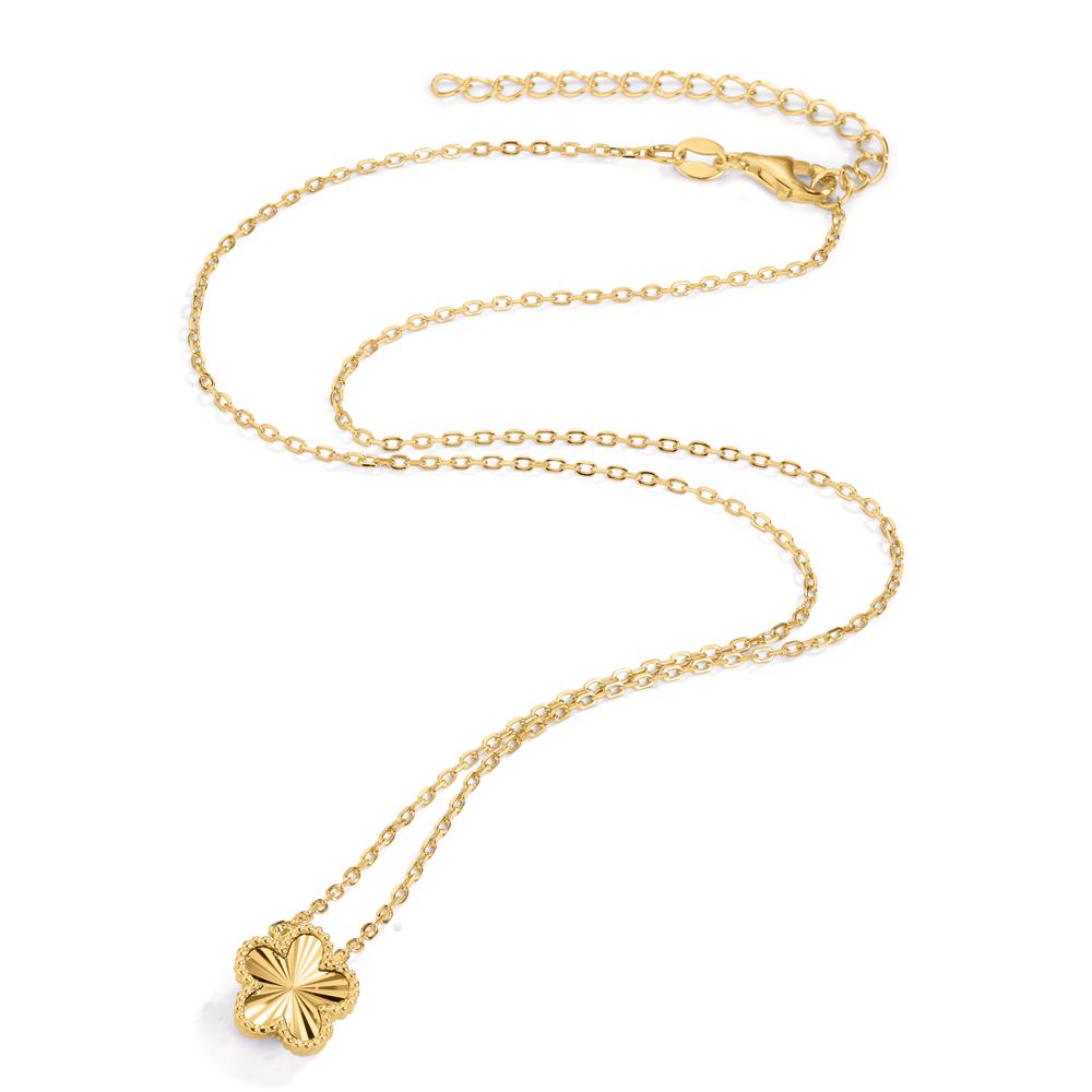 Collier Silber gelb vergoldet Blume 40-45 cm verstellbar