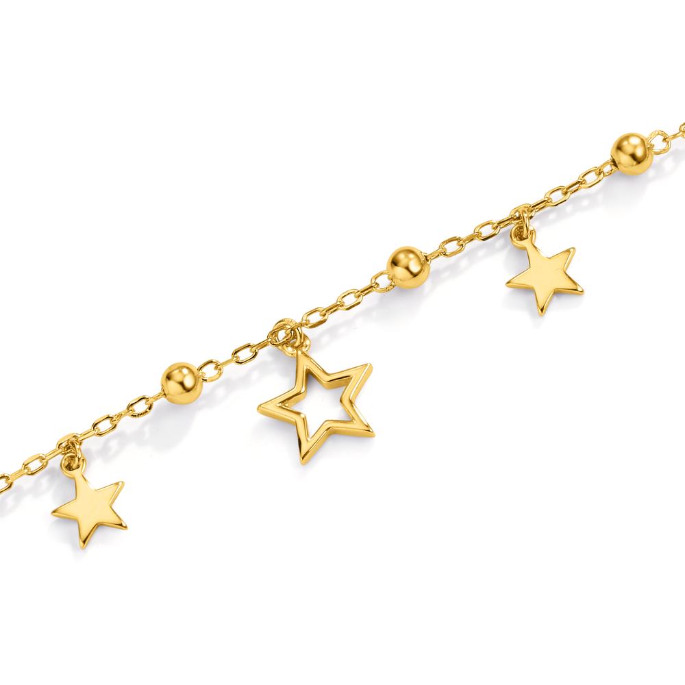 Bracelet Argent Zircone jaune Plaqué or Étoile