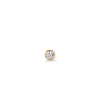 Pendientes 1ud 750/oro amarillo de 18 quilates Circonita Ø2.5 mm